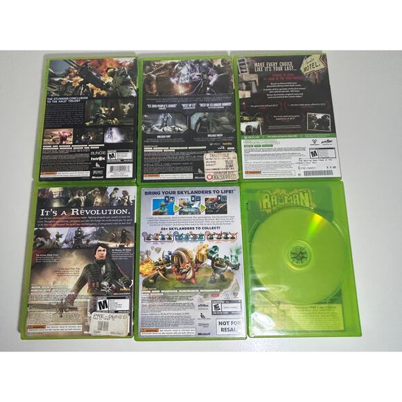 Xbox 360 6 Game Lot Halo 3, Force Unleashed, Walking Dead, Fable 3, Skylanders - Picture 2 of 5